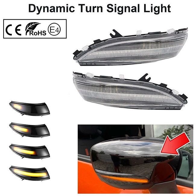 LED BOCNI DYNAMIC MIGAVCI U RETROVIZORU, TIPSKI - RENAULT - CLEAR LENS 172407 Beograd Zemun